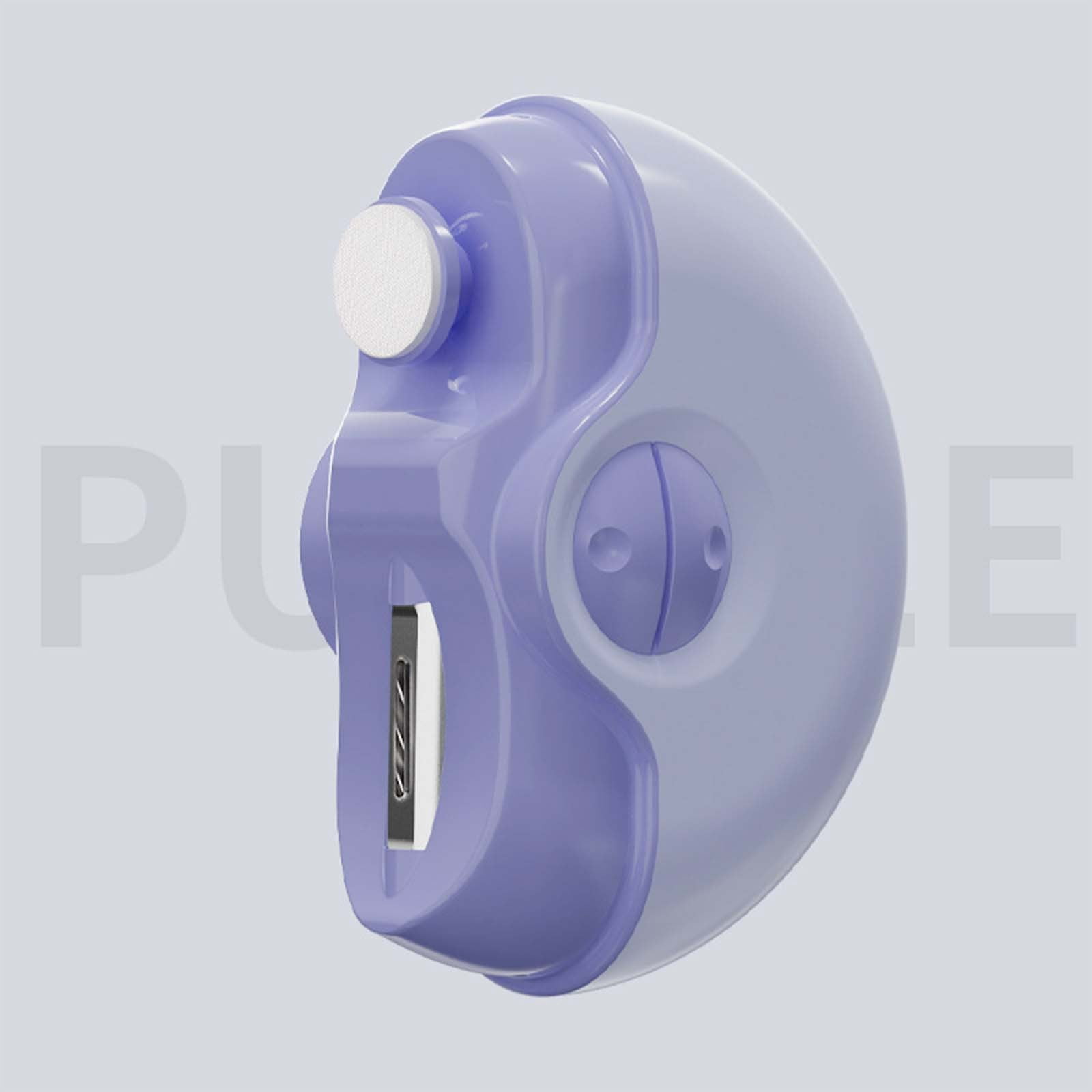 Purple Rechargeable Electric Nail Clipper With Led Light For Night Use