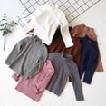 thumbnail image 6 of UAYOTSE Girls Long Sleeve Mock Neck Shirt Solid Color Stretchy Soft Base Layer Underwear Top, 6 of 9