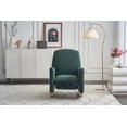 thumbnail image 2 of Nursery Rocking Chair with Adjustable Footrest & Ergonomic Backrest, Teddy Fabric Glider Chair with Side Pocket & Thick Seat Cushion, Rocking Accent Chair for Living Room Bedroom Office, Green, 2 of 7