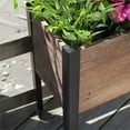 thumbnail image 6 of Grapevine Rectangle Wood Urban Garden Raised Planter Box in Brown, 6 of 6