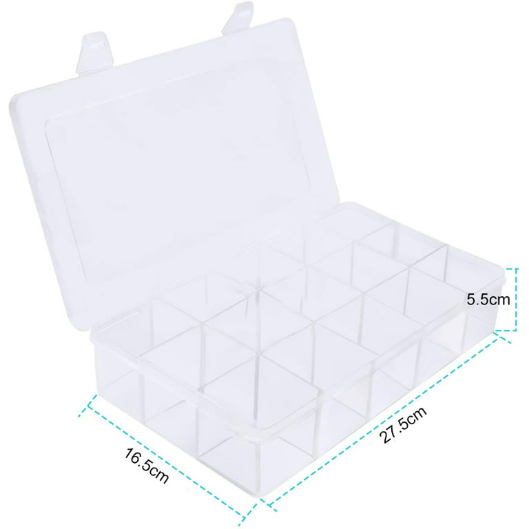 Organizer Box With Adjustable Dividers, 15/24/36 Compartment Organizer  Clear Storage Container For Bead Organizer, Fishing Tackles, Felt Board And  Jew, Plastic Compartment Organizer 