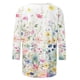 thumbnail image 5 of Camisetas con estampado floral Sentuca para mujer 2024, camisetas de cuello redondo con mangas 3/4 para mujer, multicolor XXL, 5 of 5