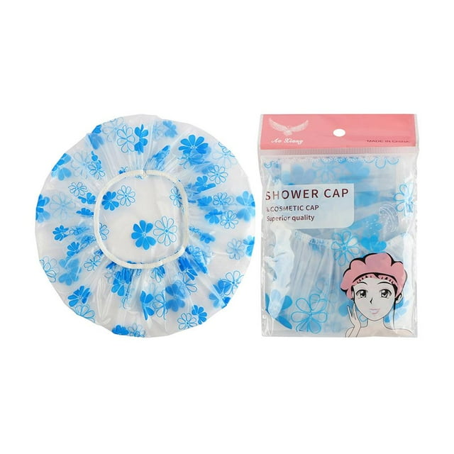 Bonnet de Douche Réutilisable Imperméable à Pois Roses pour Femmes, Bonnet de Bain pour Cheveux Longs, Accessoires de Douche de Spa Élastiques et Flexibles, Petits Cadeaux pour Bas de Noël