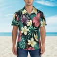 thumbnail image 4 of Disketp Hawaiian Shirts For Men,Green Tropical Leaves Print Mens Casual Short Sleeve Button Down Shirts Beach Shirt, 4 of 8
