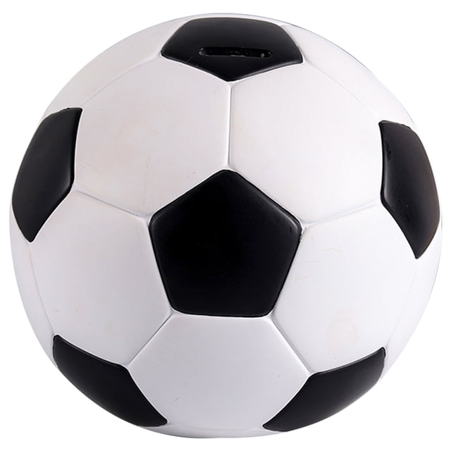 Hucha decorativa con forma de balón de fútbol americano para monedas, ideal para decorar el dormitorio.
