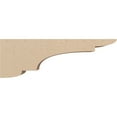 thumbnail image 3 of 4"W x 24"D x 8"H Thin New Brighton Rough Cedar Woodgrain TimberThane Corbel, Primed Tan, 3 of 6