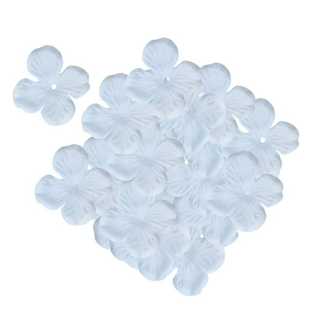 Ramo de 5 piezas de pétalos de rosa de flores de seda, flores artificiales para bodas, fiestas y pasillos. Azul claro