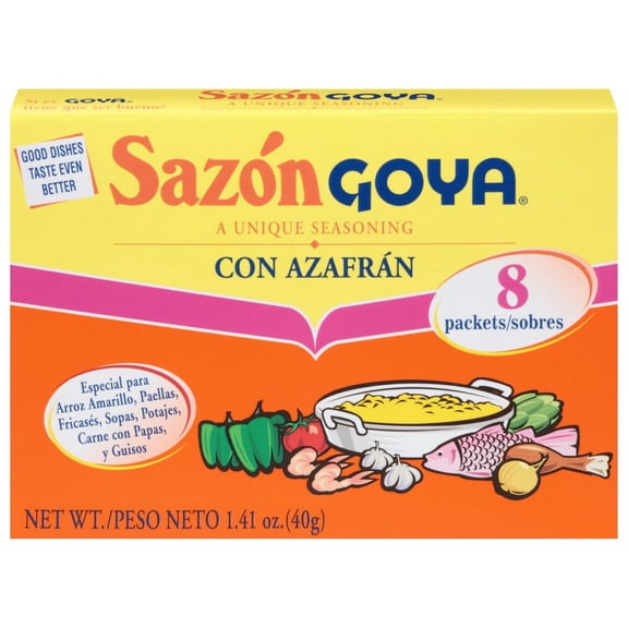 Pack Of 3 Goya Sazon Azafran Seasoning, 1.41 oz (Package May Vary)