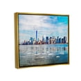 thumbnail image 3 of Stupell Distant New York City Skyline Buildings Travel & Places Painting Gold Floater Framed Art Print Wall Art, 3 of 6