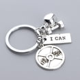 thumbnail image 1 of Mancuerna Fitness Gym Charm Barbell Mancuerna Llavero Llavero , Diseño de plata 2 Salvador Llavero de gimnasio, 1 of 9