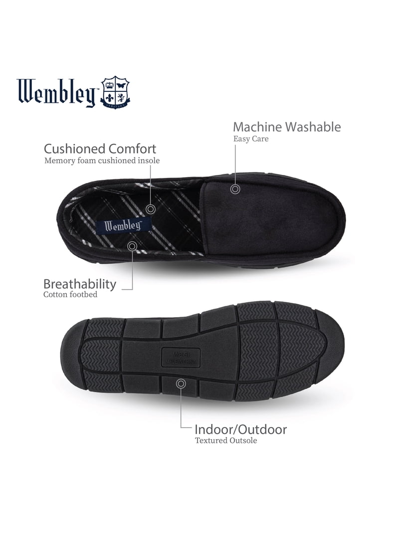New! Wembley Mens XXL 13 14 microsuede classic slip on indoor outdoor slippers Wembley Men main image 4