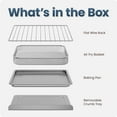 thumbnail image 3 of Chefman French Door 10-in-1 Toaster Oven Air Fryer, 26-Quarts, Fits 12-Inch Pizza – Stainless Steel, 3 of 8