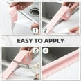 thumbnail image 6 of Caulk Tape, 1 Roll 1.5" x 10.5Ft Caulk Tape Waterproof Self Adhesive Caulk Strip Caulking Sealing Tape for Kitchen Countertop,Sink,Bathroom,Toilet,and Bathtub Floor Wall Edge(Brown,126x1.5"), 6 of 8