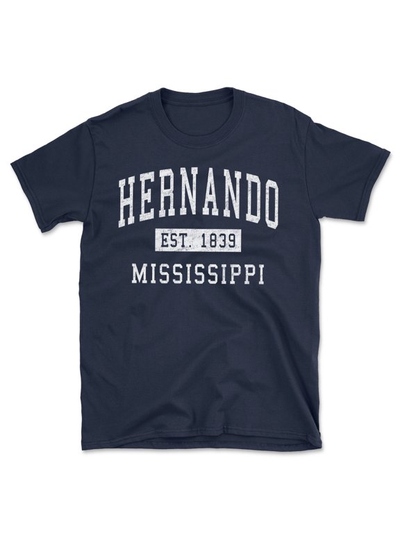 Hernando Mississippi Classic Established Men's Cotton T-Shirt