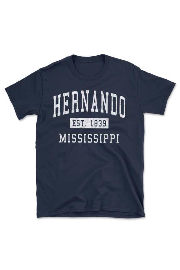 Hernando Mississippi Classic Established Men's Cotton T-Shirt