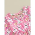 thumbnail image 5 of Bagilaanoe Toddler Baby Girl Easter Dress Long Sleeve A-line Dresses 6M 9M 12M 18M 24M 3T Kids Spring Swing Sundress, 5 of 9