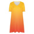 thumbnail image 4 of HERESOM Plus Size Summer Dress for Women Casual Summer Gradient Print Short Sleeve Dress With Pocket Beach Dresses, 4 of 6