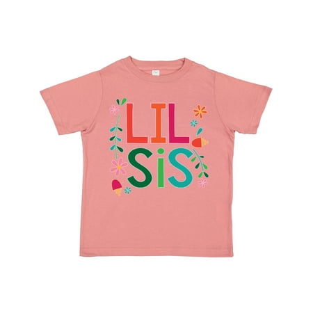 

Inktastic Lil Sis Girls Sister Announcement Gift Toddler Toddler Girl T-Shirt