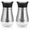 Silver, variant on Sortora 2PC Salt and Pepper Shakers Set , 4 oz Glass Bottom Salt Pepper Shaker with Stainless Steel Lid for Kitchen Gadgets Cooking Table, RV, Camp,BBQ Refillable Design, Silver