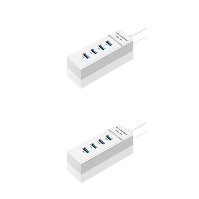 Reemplazo del concentrador USB 3.0 Sidaley 4 puertos Divisor de concentradores Blanco 2piezas