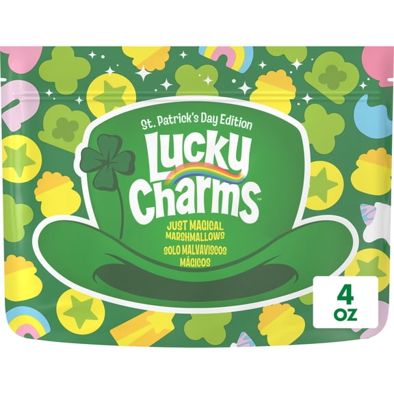 Lucky Charms Marshmallows Only, St. Patrick's Day Edition, Dessert Baking, Snacks, 4 oz