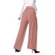 thumbnail image 2 of Pantalones de Traje Anchos para Mujer, Holgados, de Cintura Alta Elástica, Informales, Largos, Color Rosa, Talla XS, 2 of 7