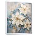 thumbnail image 2 of Designart "Variety Of Beige And Blue Poinsettias Blooms I" Poinsettias Floater Framed Wall Art Prints, 2 of 5