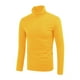 thumbnail image 2 of CamisePaHombres De Mangas Largas Cuello De Cisne Ajuste Delgado Casual Amarillo 56, 2 of 7