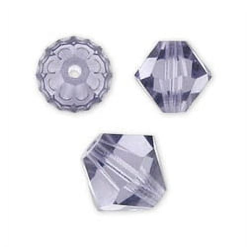 Swarovski Bicone Crystal Beads Item #5328/#5301 Violet Color 4mm Size - 72 Pieces