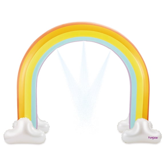Funsicle Over the Rainbow Sprinkler, 8.25ft Inflatable Arch, Kids Water Play, Age 3 and up