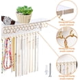 thumbnail image 3 of 2 Pieces Clear Acrylic Jewelry Organizer Wall Mounted with 60 Hooks, Hanging Jewelry Organizer Holder Display for Hanging Rings, Earrings, Necklace Holder, 3 of 8
