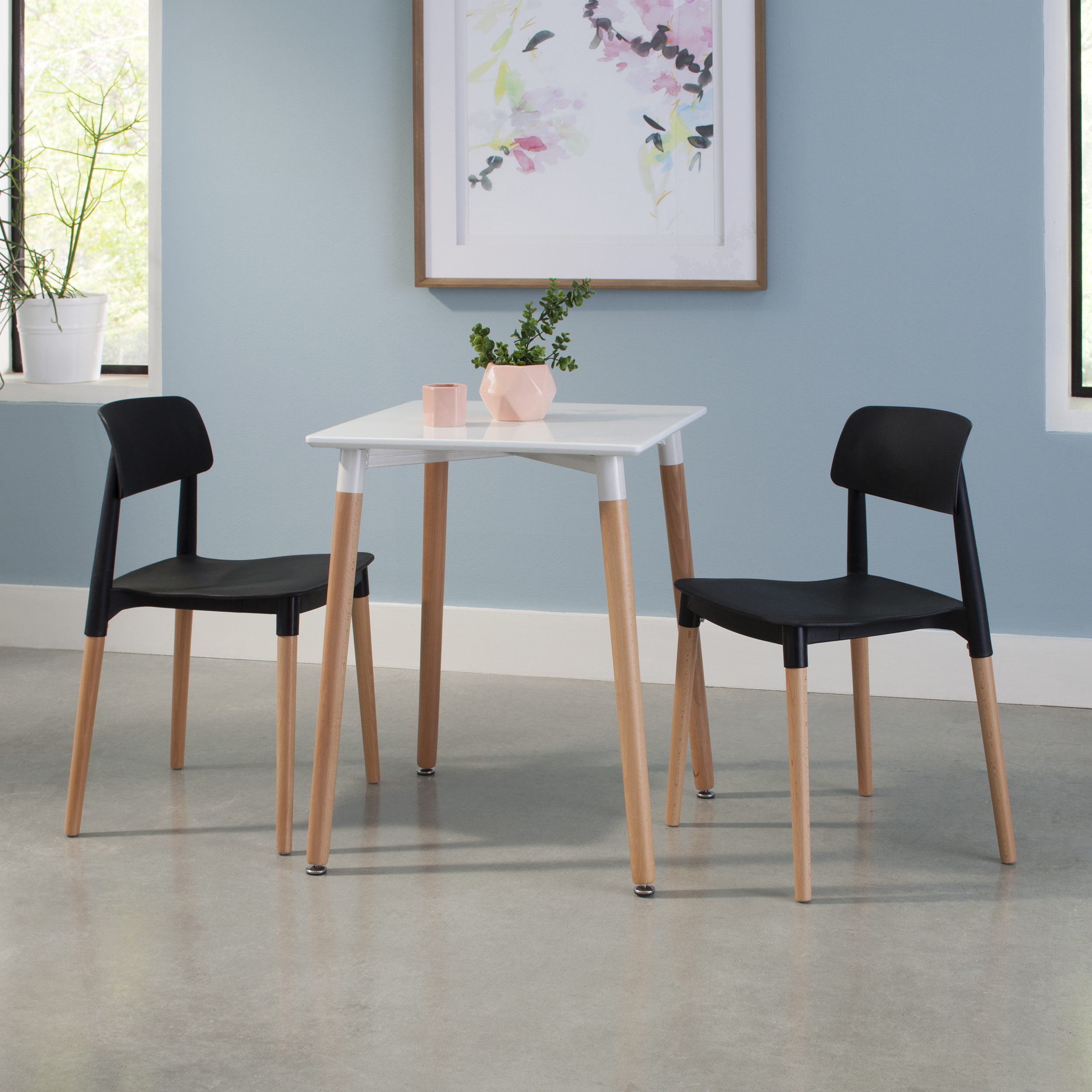 OFM Dining Chair, Set of 4, Black