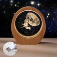 thumbnail image 1 of Luz Nocturna Led de Cristal Tallado En 3D | Base de Madera Recargable Por Usb | Lámpara Decorativa Caqui para Dormitorio de Niña | Regalo de Cumpleaños | Luz Ambiental de Escritorio | Adorno Decorati, 1 of 6