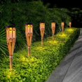 thumbnail image 4 of Lumières Solaires en Flamme de Bambou - Design Torche, 12 Perles LED, 4 of 4