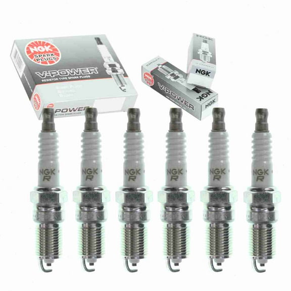 6 pc NGK V-Power Spark Plugs compatible with Mercury Mariner 3.0L V6 2005-2008