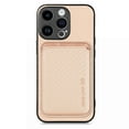 thumbnail image 1 of For Iphone 15 Pro Carbon Fiber Leather Card Magsafe Phone Case(Khaki), iPhone 12 Pro Max, 1 of 8