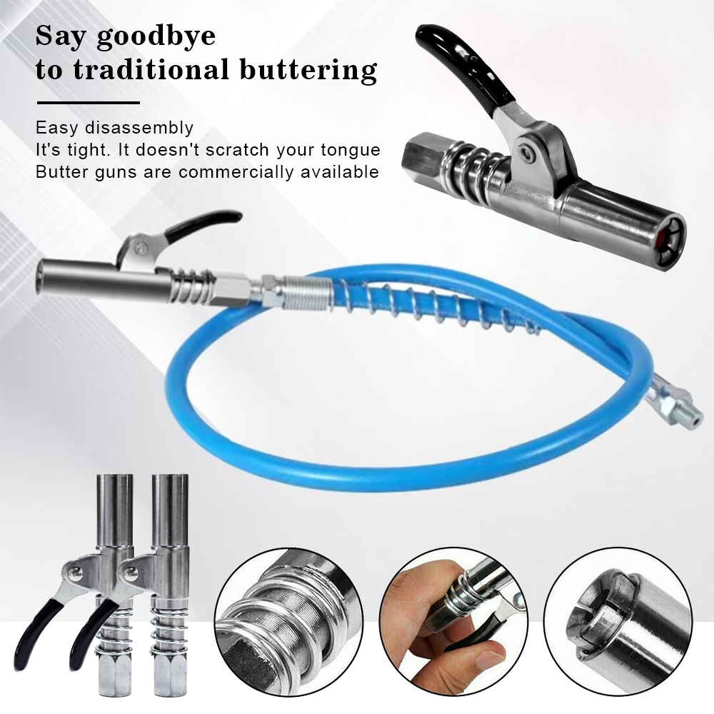 Professional Grease Gun Coupler Quick Release Lock Oil Injection Nozzle 10000PSI