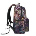 thumbnail image 3 of Zufioo Fireworks2 Print Casual Student Backpack, Adjustable Shoulder Straps Multi-Function Multi-Pocket Sports Bag Travel Backpack, Unisex-One Size, 3 of 5