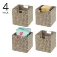 thumbnail image 2 of mDesign Woven Hyacinth Kitchen Storage Organizer Basket Bin, 4 Pack, Gray Wash, 2 of 8