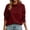 Wine*Cute Sweatshirt, variant on Kinrui Womens Mock Neck Sweatshirts Collared Button Placket Pullover Tops Lounge Wear L