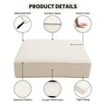 thumbnail image 4 of Outdoor Seat Cushion Set Deep Seating Patio Cushion Set Thick Cushions 25.6"x25.6"x5",Creamy White, 4 of 7