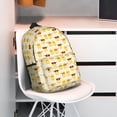 thumbnail image 3 of Goofa Cute Yellow Duck Pattern Lightweight Student Backpack for School, Water-Resistant, Adjustable Straps, Fits 15" Laptop, Multiple Pockets for Books, Accessories, 3 of 6