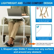 iMounTEK Foldable Tray Table Portable Sofa TV Tray - 6 Heights & 3 Angles Laptop Desk Adjustable
