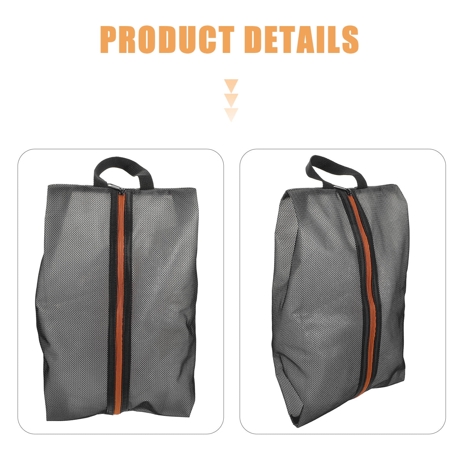 WEUVEB Shoe Pouch Black TPU Composite Mesh Business 1Pack 15.72X8.65X3.14in