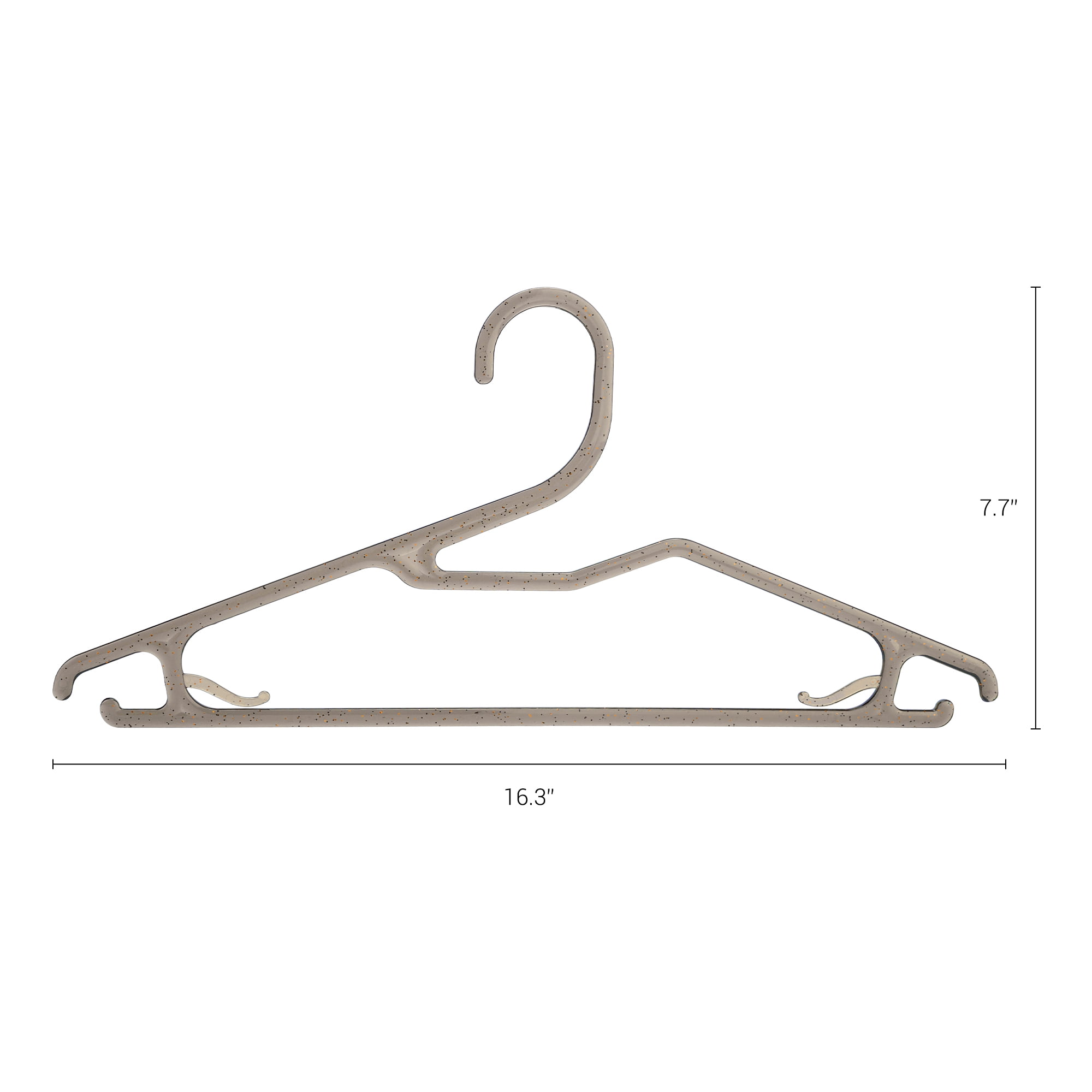 Unique Bargains Plastic Durable Space Saving Clothes Hangers 10 Packs Gray