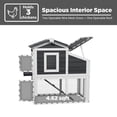 thumbnail image 3 of Outdoor Wooden Small Chicken Coop with Wire Mesh,2-Tier Duck Condo with Weatherproof Brooder,Gray, 3 of 8