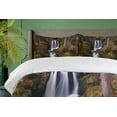 thumbnail image 4 of Ambesonne Exotic Duvet Cover Sets, Wooden Bridge Forest, 2-King, Green Brown White, 4 of 7
