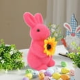 thumbnail image 2 of 8"H Foam Rabbit Statue Bunny with Sunflowers Sculpture Outdoor Statues Indoor Decor Animal Ornament for Home Garden Lawn Yard Patio Balcony Gifts Birthday Easter Housewarming Christmas, 2 of 7