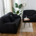 thumbnail image 6 of Sofa Cover Slipcover Stretch Elastic 2Seater Chair Loveseat Sofa Couch Furniture Protector Fit, Sofa Slipcover, Home Decor, Black, 6 of 7