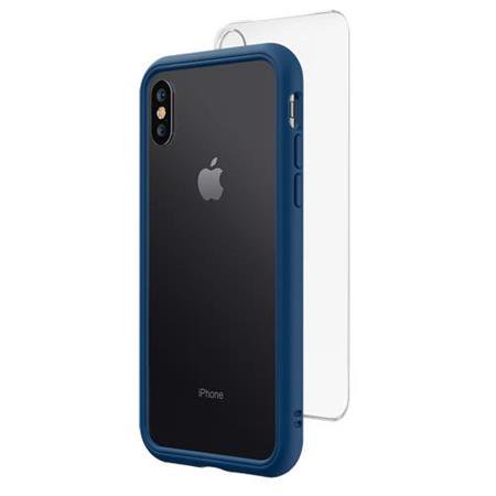 Mod NX Modular Case with Frame, Button, Rim, Clear Back Plate for iPhone XS  Max, Royal Blue 